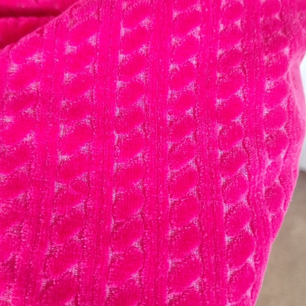 Pink Textured Velvety Robe Size M - Picture 6 of 7